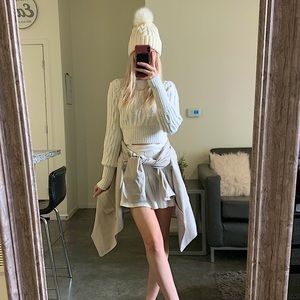 Off-white Chloe Cable Knit Crop Sweater